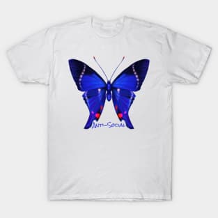 Anti-Social Butterfly Blue T-Shirt